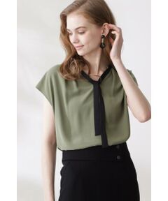 PINKY & DIANNE / ピンキーアンドダイアン シャツ・ブラウス | ◆バイカラーボウタイリボンブラウス