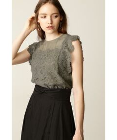 PINKY & DIANNE / ピンキーアンドダイアン シャツ・ブラウス | ◆レースコンビシアーブラウス