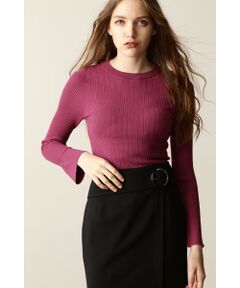 PINKY & DIANNE / ピンキーアンドダイアン ニット・セーター | ◆フレアスリーブリブトップス