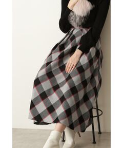 PINKY & DIANNE / ピンキーアンドダイアン スカート | ◆ブロックチェックタックフレアスカート