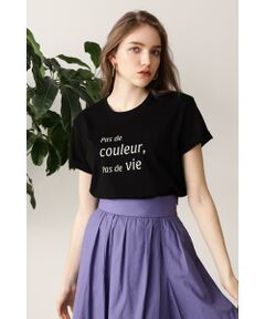 PINKY & DIANNE / ピンキーアンドダイアン カットソー | ◆Ｃｏｕｌｅｕｒ　ロゴプリントＴシャツ