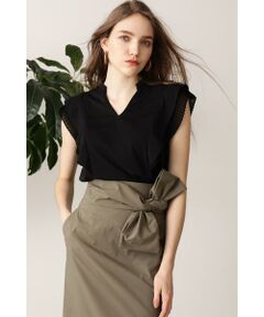 PINKY & DIANNE / ピンキーアンドダイアン カットソー | ◆シフォンフリルカットソー