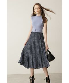 PINKY & DIANNE / ピンキーアンドダイアン ミニ丈・ひざ丈ワンピース | ボトルネックジャカードワンピース