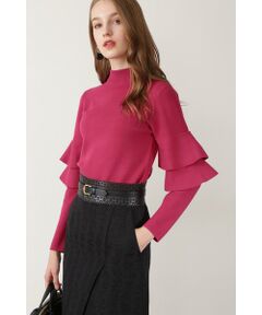 PINKY & DIANNE / ピンキーアンドダイアン ニット・セーター | ◆ミラノリブラッフルスリーブニット