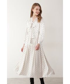 PINKY & DIANNE / ピンキーアンドダイアン ミニ丈・ひざ丈ワンピース | ◆スクエアドットプリントワンピース