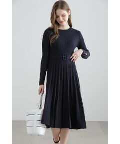 PINKY & DIANNE / ピンキーアンドダイアン ミニ丈・ひざ丈ワンピース | ◆ランダムリブニットワンピ