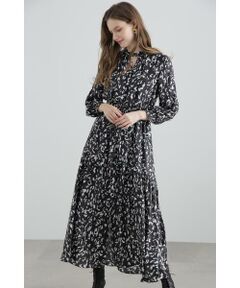 PINKY & DIANNE / ピンキーアンドダイアン ミニ丈・ひざ丈ワンピース | ◆アブストラクトプリントワンピース