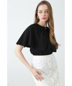 PINKY & DIANNE / ピンキーアンドダイアン シャツ・ブラウス | ◆タックケープブラウス