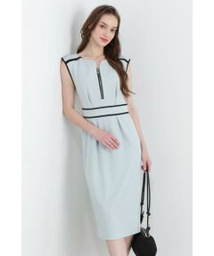 PINKY & DIANNE / ピンキーアンドダイアン ミニ丈・ひざ丈ワンピース | ◆バイカラーファスナーワンピース