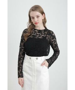 PINKY & DIANNE / ピンキーアンドダイアン シャツ・ブラウス | ◆ボタニカルレースブラウス