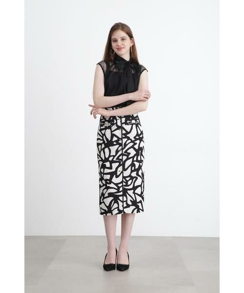 PINKY & DIANNE / ピンキーアンドダイアン スカート | ◆モダンジオメトリックプリントスカート | 詳細11