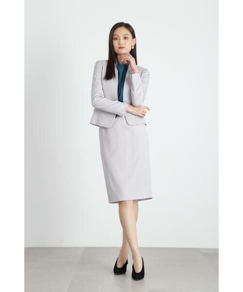 PINKY & DIANNE / ピンキーアンドダイアン テーラードジャケット | ドライツイルノーカラージャケット | 詳細7