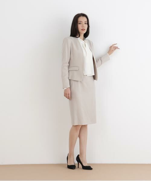 PINKY & DIANNE / ピンキーアンドダイアン テーラードジャケット | ドライツイルノーカラージャケット | 詳細25