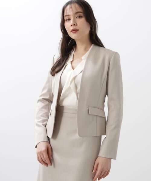 PINKY & DIANNE / ピンキーアンドダイアン テーラードジャケット | ドライツイルノーカラージャケット | 詳細27