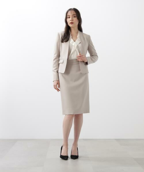 PINKY & DIANNE / ピンキーアンドダイアン テーラードジャケット | ドライツイルノーカラージャケット | 詳細28