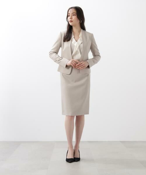 PINKY & DIANNE / ピンキーアンドダイアン テーラードジャケット | ドライツイルノーカラージャケット | 詳細29