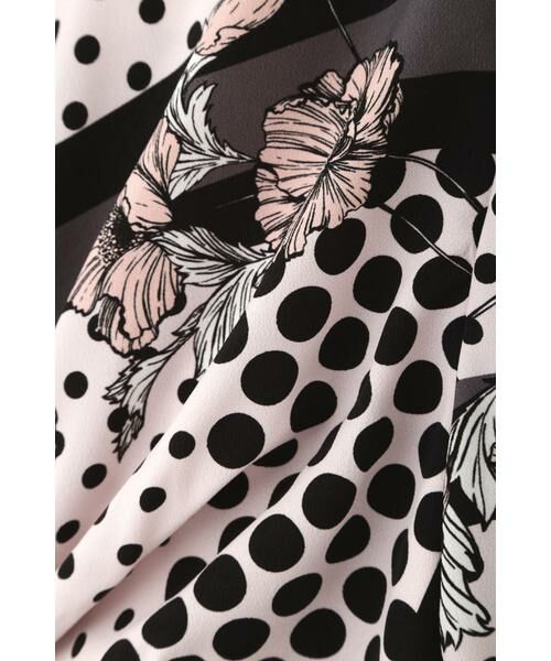 PINKY & DIANNE / ピンキーアンドダイアン ミニ丈・ひざ丈ワンピース | ◆ラインブロックフラワープリントワンピース | 詳細14