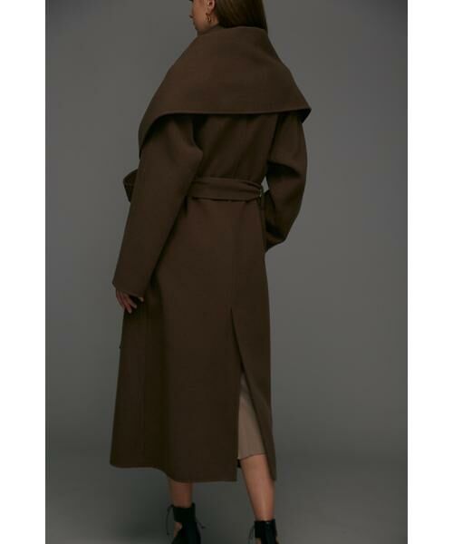 PINKY & DIANNE / ピンキーアンドダイアン アウター | ストール付きベルテッドリバーコート | 詳細29