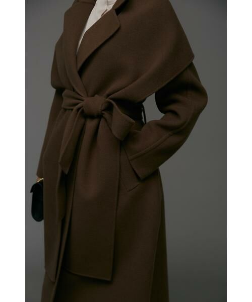 PINKY & DIANNE / ピンキーアンドダイアン アウター | ストール付きベルテッドリバーコート | 詳細30