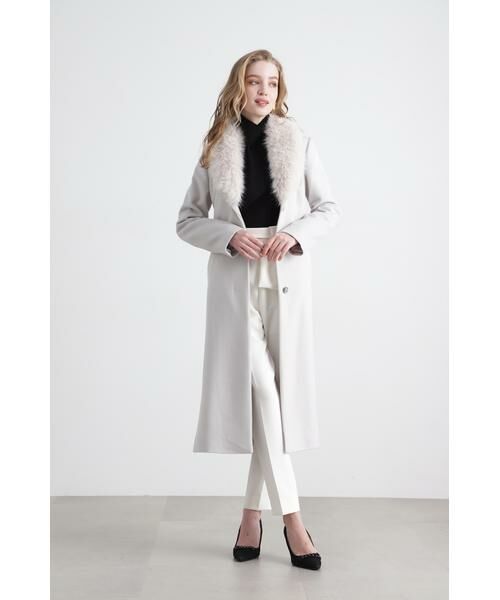 PINKY & DIANNE / ピンキーアンドダイアン アウター | カシミヤ混ベルテッドコート | 詳細29