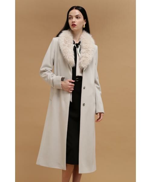 PINKY & DIANNE / ピンキーアンドダイアン アウター | カシミヤ混ベルテッドコート | 詳細30