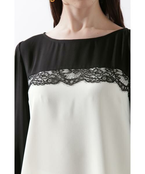 PINKY & DIANNE / ピンキーアンドダイアン シャツ・ブラウス | ◆バイカラーレースコンビブラウス | 詳細6