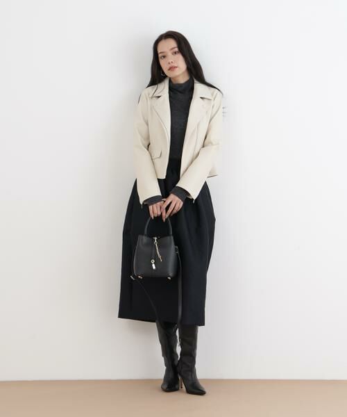 PINKY & DIANNE / ピンキーアンドダイアン レザーブルゾン・ジャケット | ◆フォーレザーライダースジャケット | 詳細5