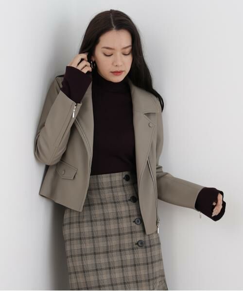 PINKY & DIANNE / ピンキーアンドダイアン レザーブルゾン・ジャケット | ◆フォーレザーライダースジャケット | 詳細13