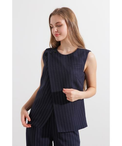 PINKY & DIANNE / ピンキーアンドダイアン シャツ・ブラウス | ◆ストライプベスト | 詳細8