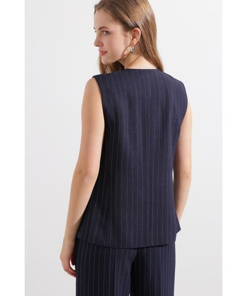 PINKY & DIANNE / ピンキーアンドダイアン シャツ・ブラウス | ◆ストライプベスト | 詳細12