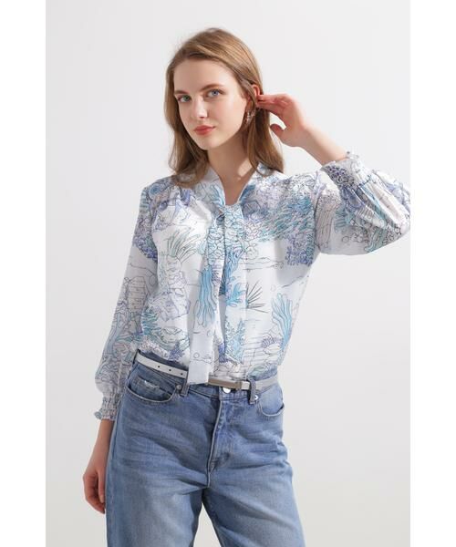 PINKY & DIANNE / ピンキーアンドダイアン シャツ・ブラウス | ◆ノーティカルプリントブラウス | 詳細2