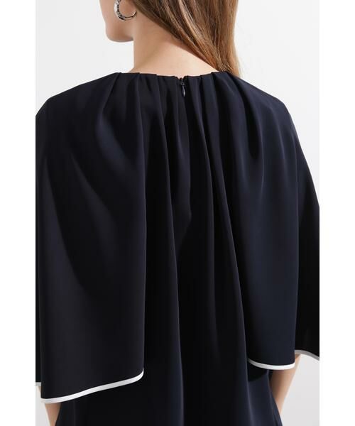 SATOKA ブラウス　ネイビー　ケープブラウス SATOKA Calla Navy ケープブラウス 2025年最新】satoka callaの