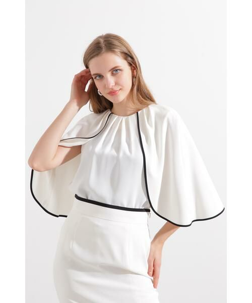 PINKY & DIANNE / ピンキーアンドダイアン シャツ・ブラウス | ◆バイカラーケープブラウス | 詳細12