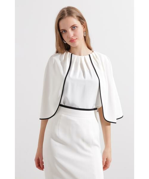 PINKY & DIANNE / ピンキーアンドダイアン シャツ・ブラウス | ◆バイカラーケープブラウス | 詳細13