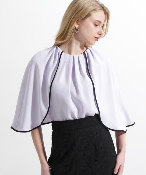 PINKY & DIANNE / ピンキーアンドダイアン シャツ・ブラウス | ◆バイカラーケープブラウス | 詳細17