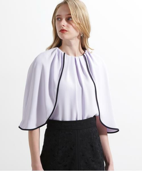 PINKY & DIANNE / ピンキーアンドダイアン シャツ・ブラウス | ◆バイカラーケープブラウス | 詳細18