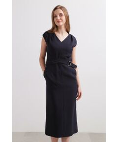 PINKY & DIANNE / ピンキーアンドダイアン ミニ丈・ひざ丈ワンピース | ◆ウエストクロスオックスワンピース