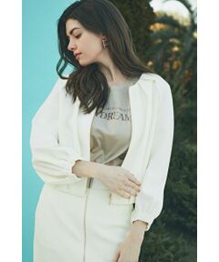 PINKY & DIANNE / ピンキーアンドダイアン テーラードジャケット | ◆ダンボールノーカラーブルゾン