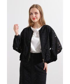 PINKY & DIANNE / ピンキーアンドダイアン ブルゾン | ◆レースジップブルゾン