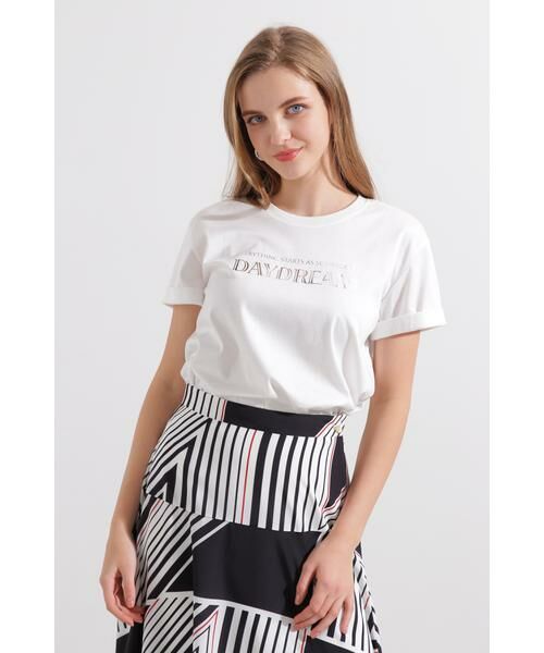 PINKY & DIANNE/ピンキーアンドダイアン ◆Day dreamTシャツ ホワイト 38 PINKY & DIANNE/ピンキーアンドダイアン ◆Day dreamTシャツ ホワイト 38