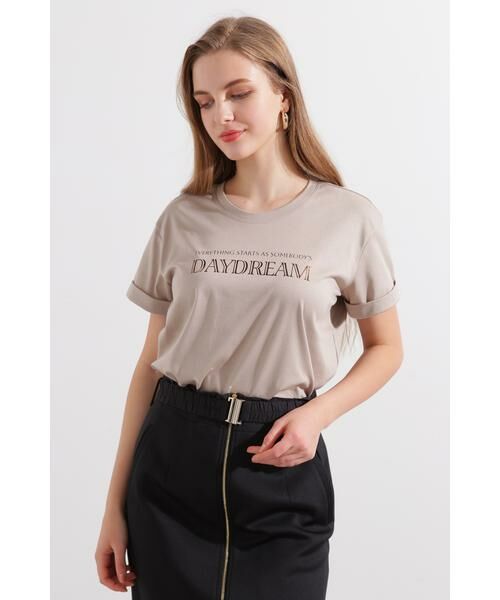 PINKY & DIANNE/ピンキーアンドダイアン ◆Day dreamTシャツ ベージュ 38 PINKY & DIANNE/ピンキーアンドダイアン ◆Day dreamTシャツ ベージュ 38