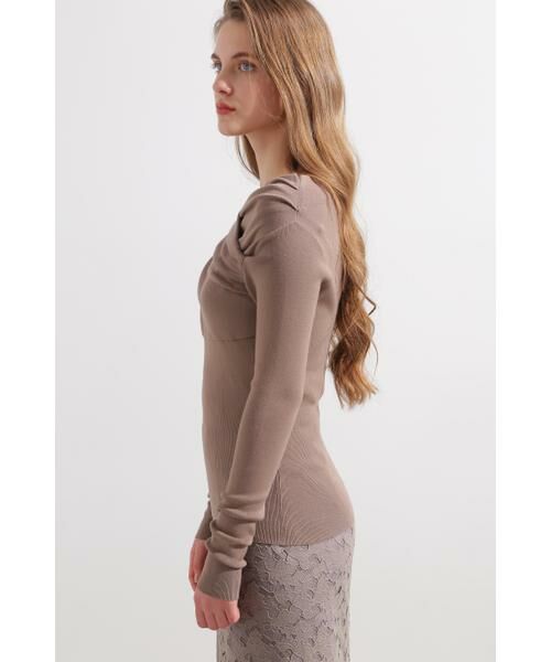 PINKY & DIANNE / ピンキーアンドダイアン ニット・セーター | ◆タックネックニットプルオーバー | 詳細8