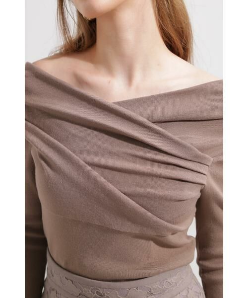 PINKY & DIANNE / ピンキーアンドダイアン ニット・セーター | ◆タックネックニットプルオーバー | 詳細10