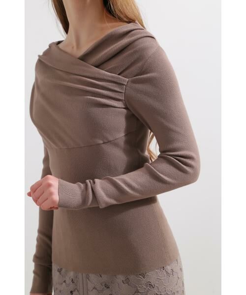 PINKY & DIANNE / ピンキーアンドダイアン ニット・セーター | ◆タックネックニットプルオーバー | 詳細11