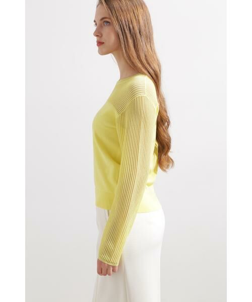 PINKY & DIANNE / ピンキーアンドダイアン ニット・セーター | ◆シアーコンビニットプルオーバー | 詳細3