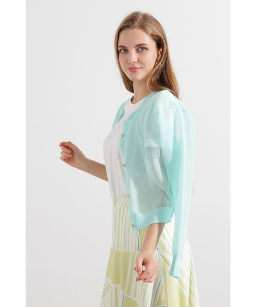 PINKY & DIANNE / ピンキーアンドダイアン カーディガン・ボレロ | ◆シアーニットカーディガン | 詳細2