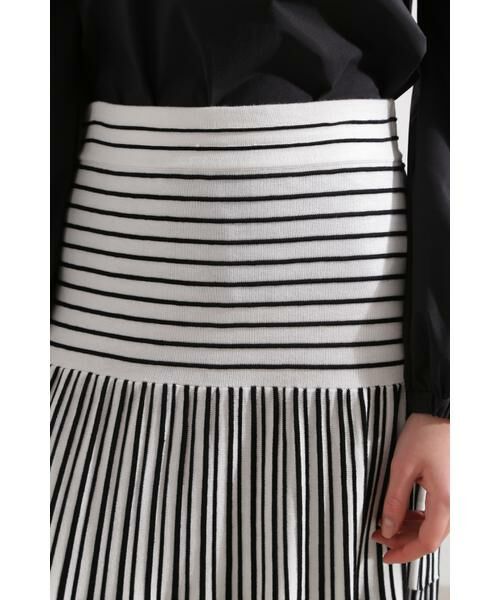 PINKY & DIANNE / ピンキーアンドダイアン スカート | バイカラーストライプフレアーニットスカート | 詳細18