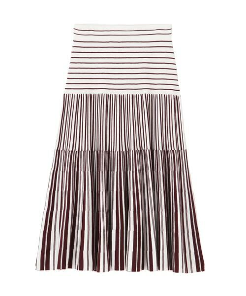 PINKY & DIANNE / ピンキーアンドダイアン スカート | バイカラーストライプフレアーニットスカート | 詳細20