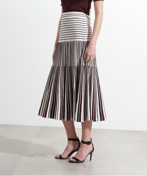 PINKY & DIANNE / ピンキーアンドダイアン スカート | バイカラーストライプフレアーニットスカート | 詳細21