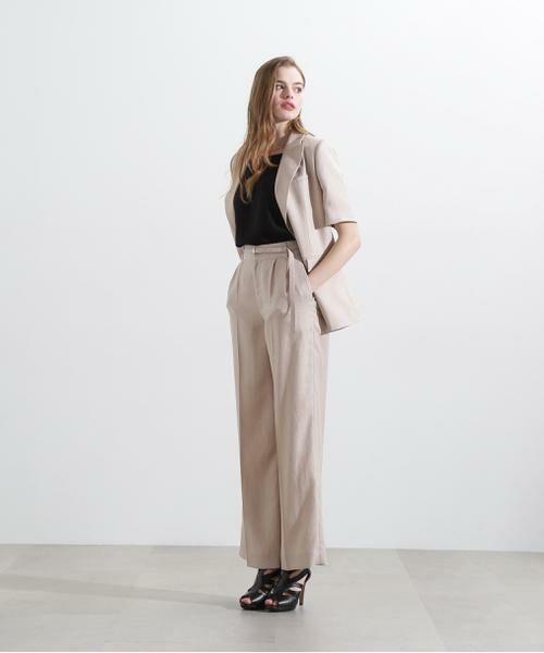 PINKY & DIANNE / ピンキーアンドダイアン パンツ | ◆スリムベルト付きワイドパンツ | 詳細5